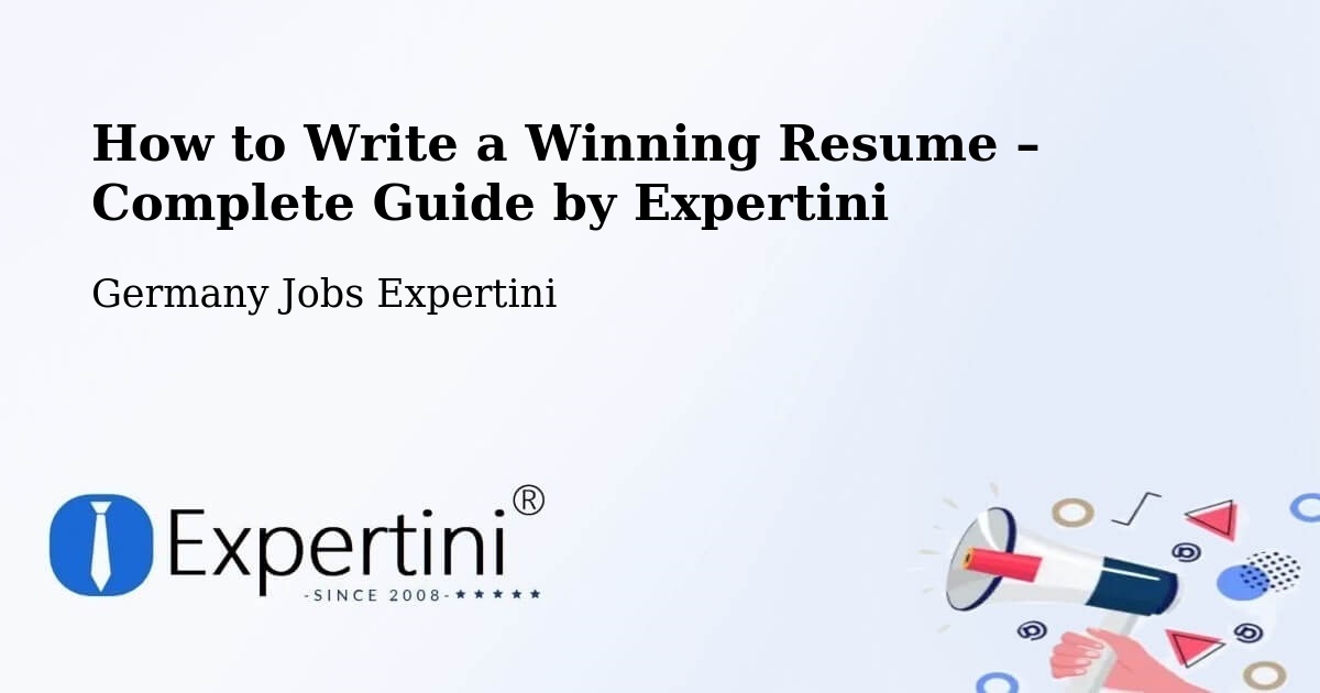 Resume Writing Guide for Job Seekers – Stuhr - Stuhr, Germany Jobs Expertini